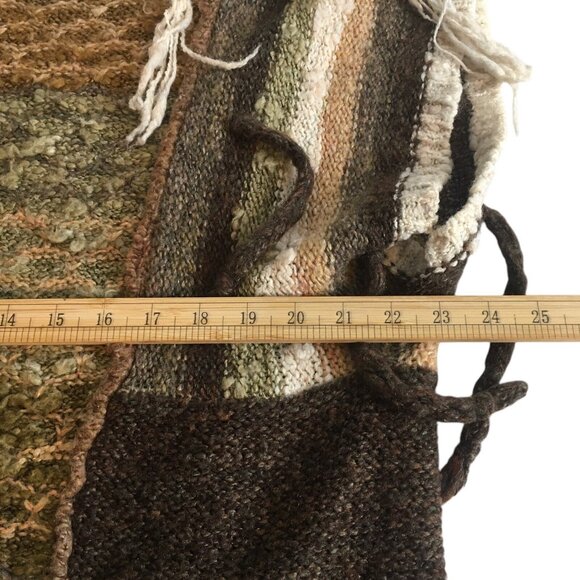 Answers By Riddles Sweater Large Vintage 70s Shaggy Chunky Knit  Boho Baja Hippy - Picture 8 of 8